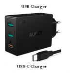 Aukey Carregador 2 usb Quick Charge 3.0 e Porta Usb-c Aipower Black - MS004197