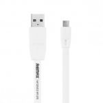 Cabo Remax Full Speed Rc-001M usb Micro usb Data Flat 2M 2.4A White - 6954851259893 - 177240