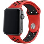 Pulseira Apple Watch Series 1 / 2 / 3 / 4 / 5 / 6 / Se (42 / 44 mm) Sport Vermelho-preto - Apple Watch - OKPT15505