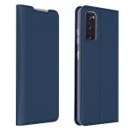 Dux Ducis Samsung Galaxy S20 Fe Porta-cartões em Pele de Cetim Azul-escuro - FOLIO-PRO-NT-G780F