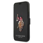 US Polo Capa Flip Us Polo, Embroidery Collection, iphone 12 Pro Max ´6.7´, Black USFLBKP12LPUGFLBK