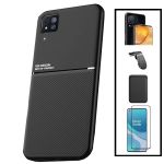 Capa Kit Magnetic Lux + Magentic Wallet Black + 5D Full Cover + Pelicula de Camera Traseira + Suporte Magnético L Safe Driving Huawei P40 Lite