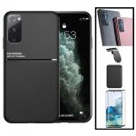 Capa Kit Magnetic Lux + Magentic Wallet Black + 5D Full Cover + Pelicula de Camera Traseira + Suporte Magnético L Safe Driving Samsung Galaxy Galaxy Note 20 Ultra