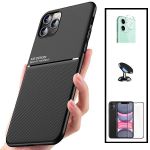 Capa Kit Magnetic Lux + 5D Full Cover + Suporte Magnético Carro iphone 11 Pro Max