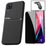 Capa Kit Magnetic Lux + Anti-spy 5D Full Cover + Suporte Magnético L Safe Driving Huawei P40 Lite