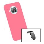 Kit Suporte Magnético L Safe Driving para Carro + Capa Silicone Líquido - Xiaomi Poco X3 Pro - Pink