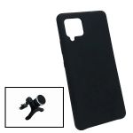 Kit Suporte Magnético Reforçado para Carro + Capa Silicone Líquido - Samsung Galaxy A12