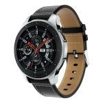 Avizar Pulseira Samsung Galaxy Watch 46 mm Couro Autentico Liso- Black - STRAP-LEA-BK-GAL46