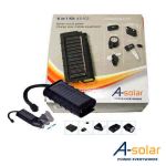 Powerbank A-solar Carregador Solar 600MA 6EM1 C/ Painel Solar