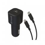 Muvit Carregador de Isqueiro USB-C 20W + Cabo USB-C para Lightning 1m Black