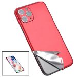 Kit Película Traseira Full-Edged SurfaceStickers + Película Hydrogel Full Cover Frente para iPhone 11 Pro Max - Red
