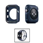 Kit Capa Military DoubleColor + Pulseira SportyStyle para Apple Watch Series SE 44mm Blue/Black