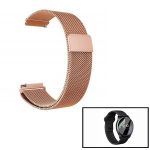 Kit Pulseira Bracelete Milanese Loop Fecho Magnético + Película Protectora Ecrã Gel Full Cover para Oneplus Watch Rose Gold