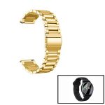 Kit Pulseira Bracelete Aço Stainless Lux + Ferramenta + Película Protectora Ecrã Gel Full Cover para Oneplus Watch Gold