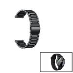 Kit Pulseira Bracelete Aço Stainless Lux + Ferramenta + Película Protectora Ecrã Gel Full Cover para Oneplus Watch Black