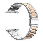 Bracelete de Metal Rose Gold e Prata para Apple Watch 38/40mm - 3840-ROSE G+PRATA