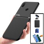 Kit Capa Magnetic Lux + Magentic Wallet Black + 5D Full Cover + Pelicula de Camera Traseira + Suporte Magnético Carro - Huawei P Smart Z