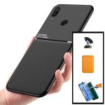 Kit Capa Magnetic Lux + Magentic Wallet Laranja + 5D Full Cover + Suporte Magnético Carro - Huawei P Smart Z