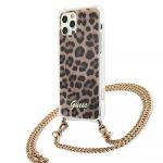Guess Capa Original Faceplate Guhcp12lkcleo iphone 12 Pro Max Leopard + Dourado Chain Strap - 3666339003807