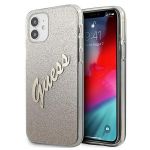 Guess Capa Traseira Original Glitter Gradiante iphone 12 Mini - Dourado - 3700740494738