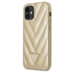 Guess Capa Traseira V-quilted Colletion iphone 12 Mini - Dourado - 3700740480373