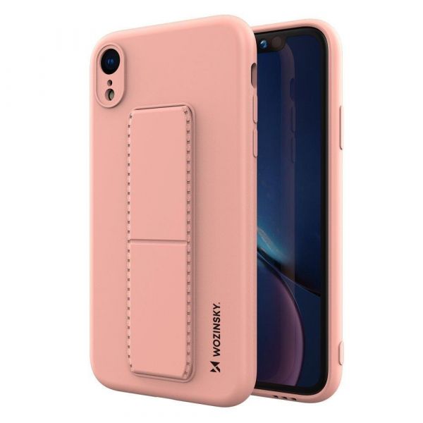 Capa Silicone Traseira Wozinsky Kickstand Case Flexible Cover A Stand Iphone Xr Cor De Rosa 1835