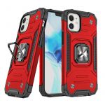 Capa Anti Shock Rígida com Anel iphone 12 Mini - Red - 9111201919143