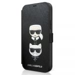 Karl Lagerfeld Capa Livro Horizontal Saffiano Karl & Choupette iphone 12 Mini - Black - 3700740492215