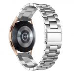 Pulseira Bracelete Aço Stainless Lux + Ferramenta para Samsung Galaxy Watch4 Classic 46mm Grey