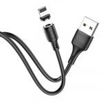 HOCO Capa Magnética Kabel usb iphone Lightning 8-Pi 2,4A Sereno X52 Black - 6931474735522