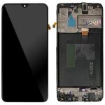 LCD Digitizer Full Front + Frame para Samsung Galaxy A10 A105 Service Pack Black