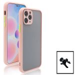 Kit Capa Anti Choque Camera Protection + Suporte Magnético Reforçado de Carro para iphone Xr - Rosa
