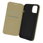 Avizar Capa para iPhone 13 Pro Max com Função Carteira e Suporte Vídeo - Gold - FOLIO-ELEC-GD-13PM