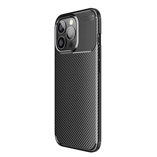 Capa Para Iphone Pro Max Gel Carbono Elegante Black Kuantokusta