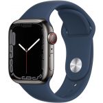 Apple Watch Series 7 GPS + Cellular 5G 41mm Aço Graphite c/ Bracelete Desportiva Blue
