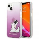 Karl Lagerfeld Capa Original Faceplate iphone 13 Mini Choupette Eat Gradient Cor-de-rosa Klhcp13scfnrcpi