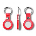 Porta-chaves de Couro Sintético para Apple Airtag Red