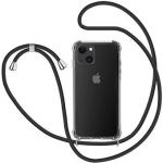 4-OK Capa de telemóvel com corda Lace 6.1 iPhone 13 Black