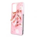 Capa Silicone com Desenho Bling Glitter Samsung Galaxy A22 5g Rosa Borboleta