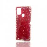 Capa Silicone com Desenho Bling Glitter Samsung Galaxy A21s / A217 Vermelho