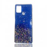 Capa Silicone Com Desenho Bling Glitter Samsung Galaxy A21s / A217 Azul