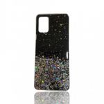 Capa Silicone com Desenho Bling Glitter Samsung Galaxy A03s Preto