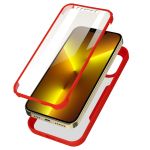 Avizar Capa iphone 13 Pro Max Costas Plexiglas e Frente Polímero, Red - BACK-180-RD-13PM