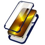 Avizar Capa iphone 13 Pro Costas Plexiglas e Frente Polímero, Cantos Reforçados Blue - BACK-180-BL-13PR