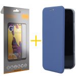 Accetel Conjunto 1 x Película de Vidro Full + Capa para Samsung Galaxy S9 PRM Flip Cover Azul - 8434009553755