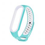 Bracelete Desportiva para Xiaomi Mi Band 6 / Mi Smart Band 6 - Verde / Branco - 7427286129578