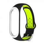 Bracelete Desportiva para Xiaomi Mi Band 6 / Mi Smart Band 6 - Preto / Verde - 7427286129530