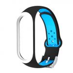 Bracelete Desportiva para Xiaomi Mi Band 5 - Preto / Azul - 7427286128786