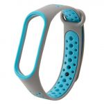 Bracelete Desportiva para Xiaomi Mi Band 4 - Cinza / Azul - 7427286128762