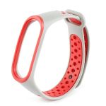 Bracelete Desportiva para Xiaomi Mi Band 3 - Branco / Vermelho - 7427286128717